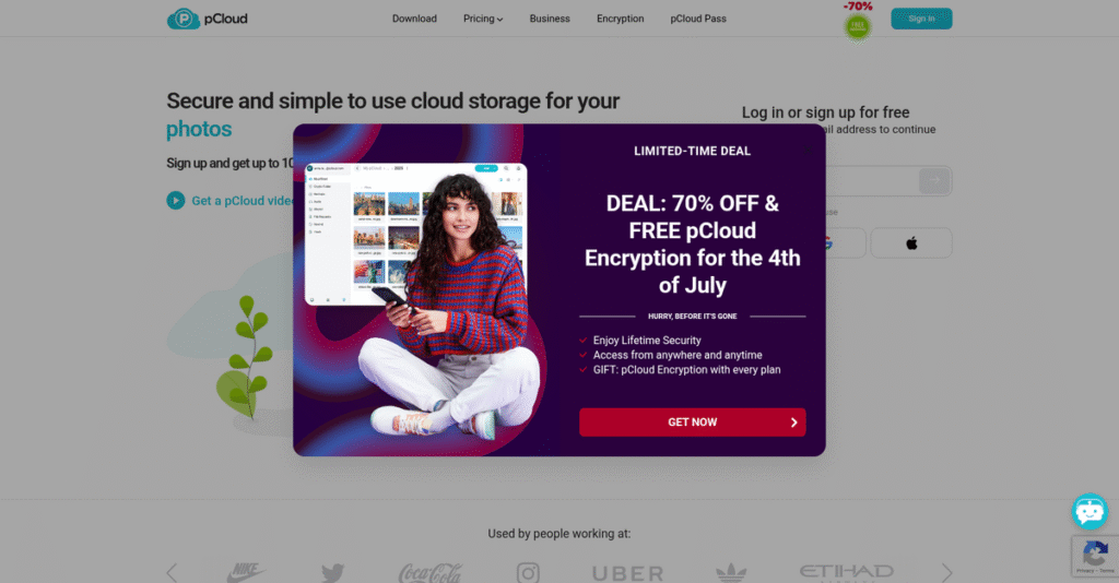 pCloud Homepage
