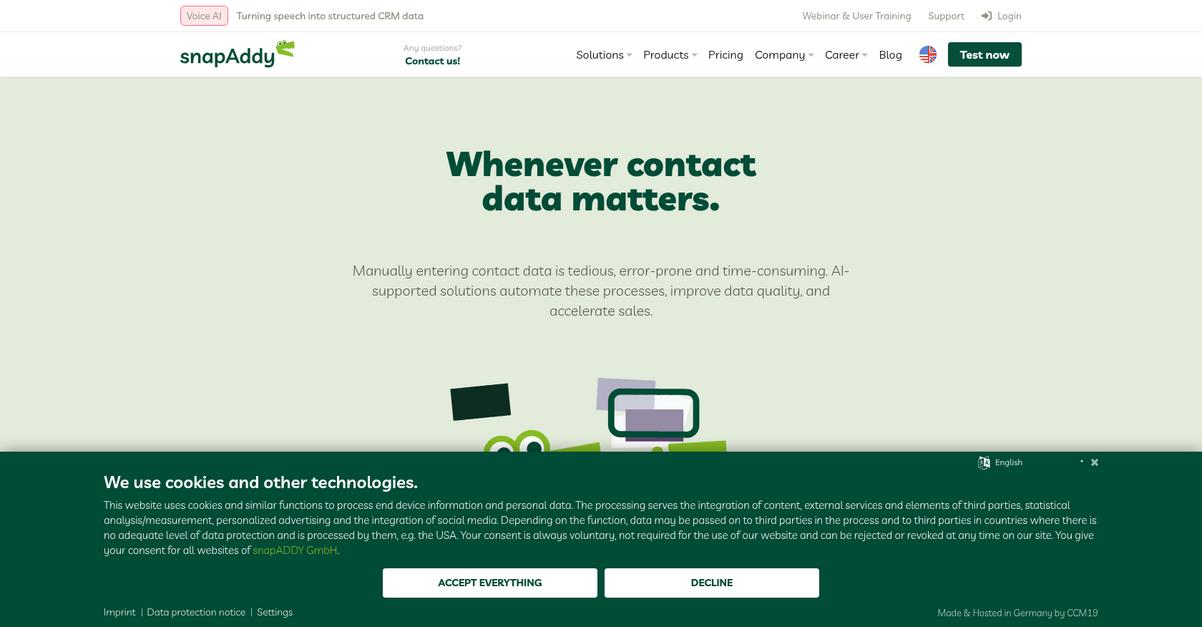 Snap Addy Homepage