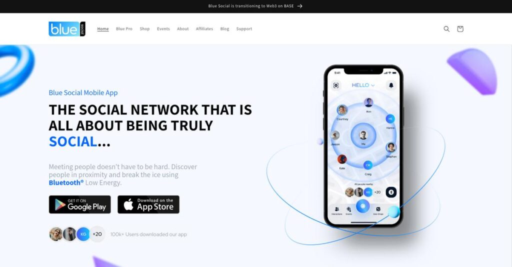 Blue Social Homepage