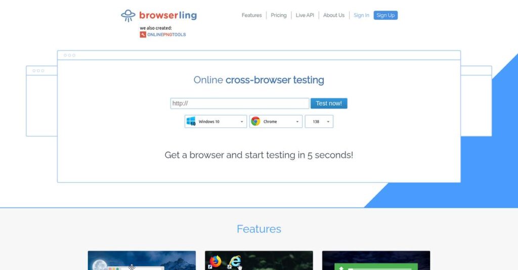 Browserling Homepage
