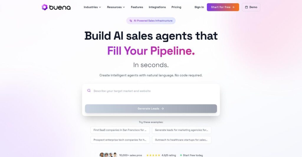 Buena AI Homepage
