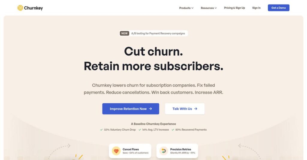 Churnkey Homepage