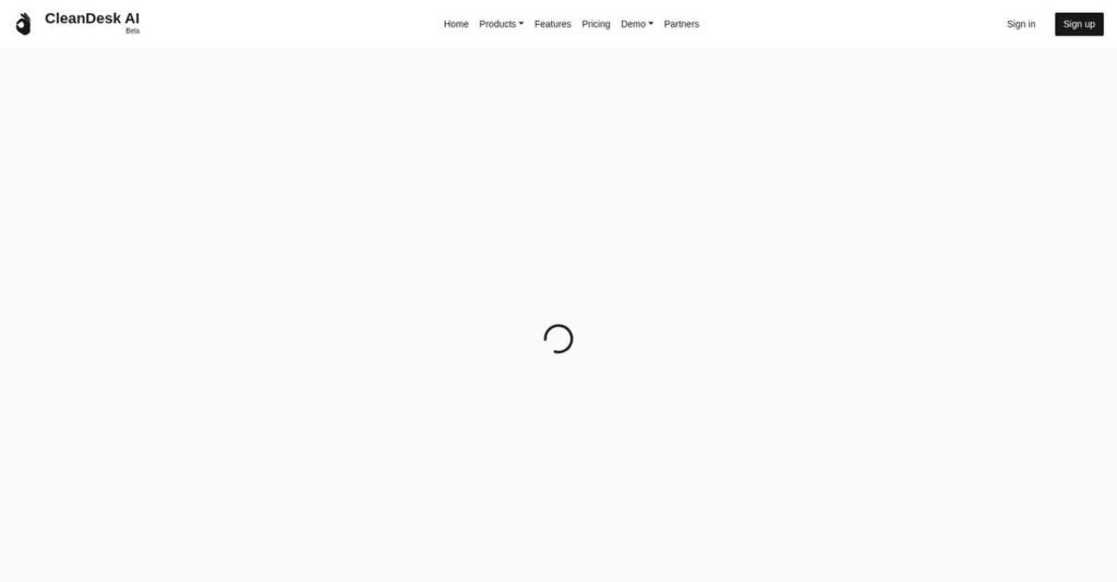 CleanDesk AI Homepage