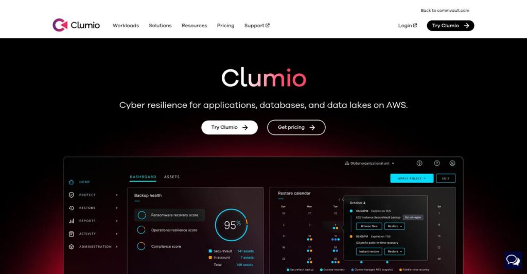 Clumio Homepage