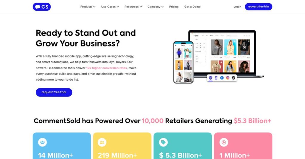 CommentSold Homepage