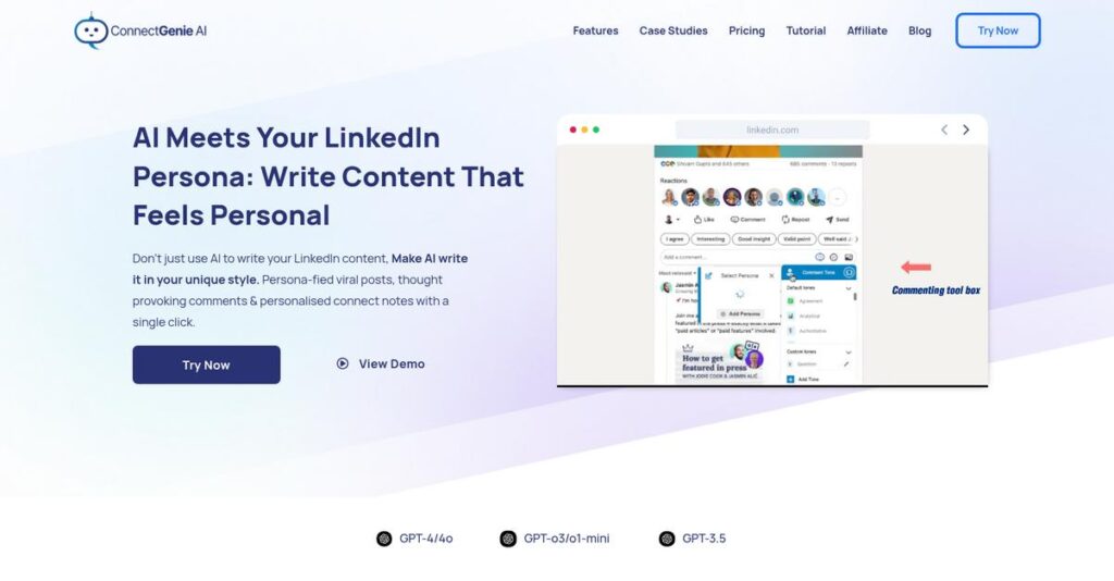 ConnectGenie AI Homepage