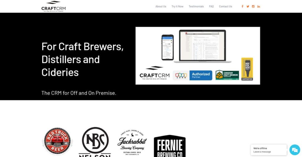 Craft CRM Homepage