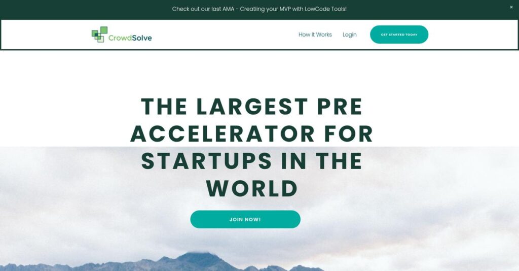 CrowdSolve Homepage
