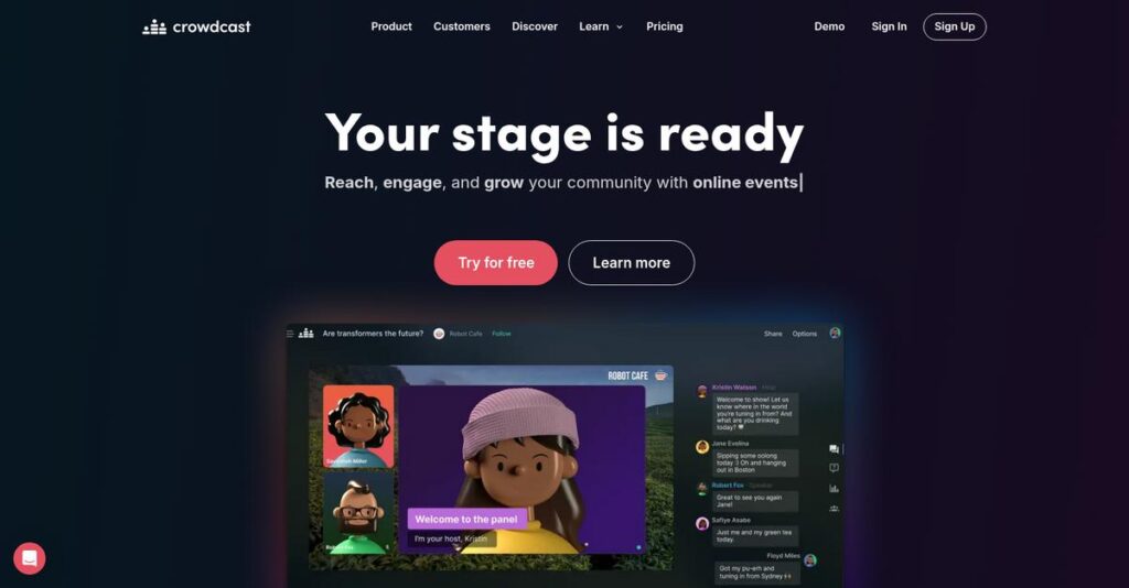 Crowdcast Homepage