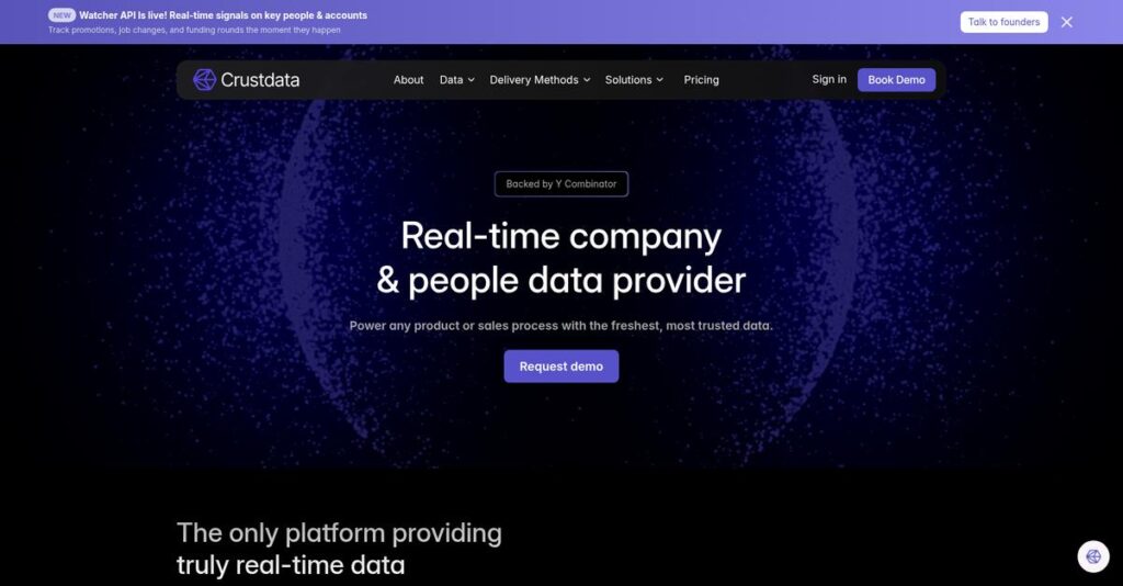 Crustdata Homepage