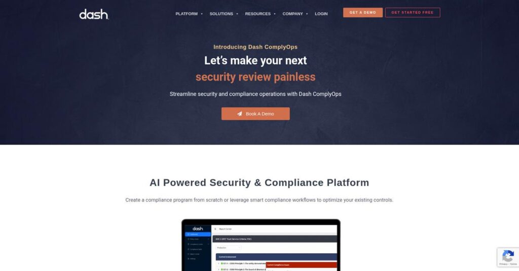 Dash ComplyOps Homepage