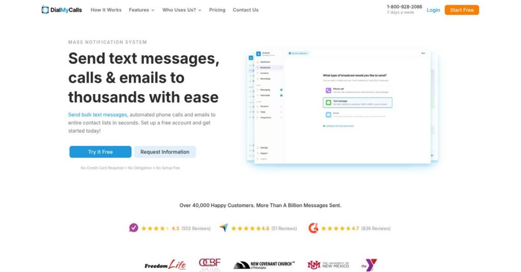 DialMyCalls Homepage