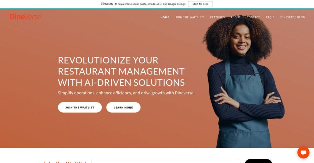 Dineverse Homepage
