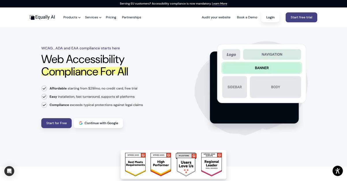 Equally Ai Homepage