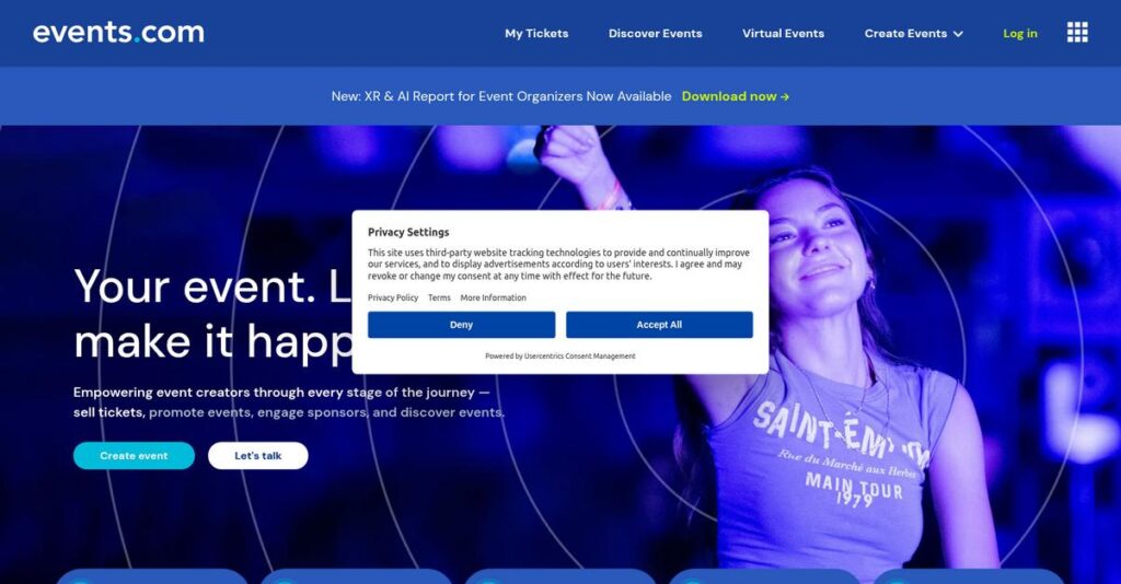 Events.com Homepage