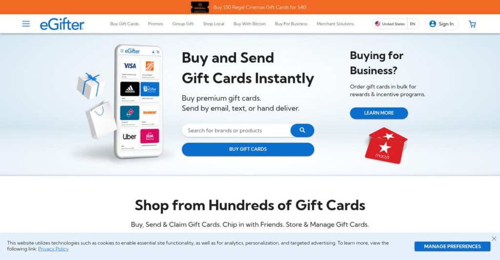 eGifter Homepage