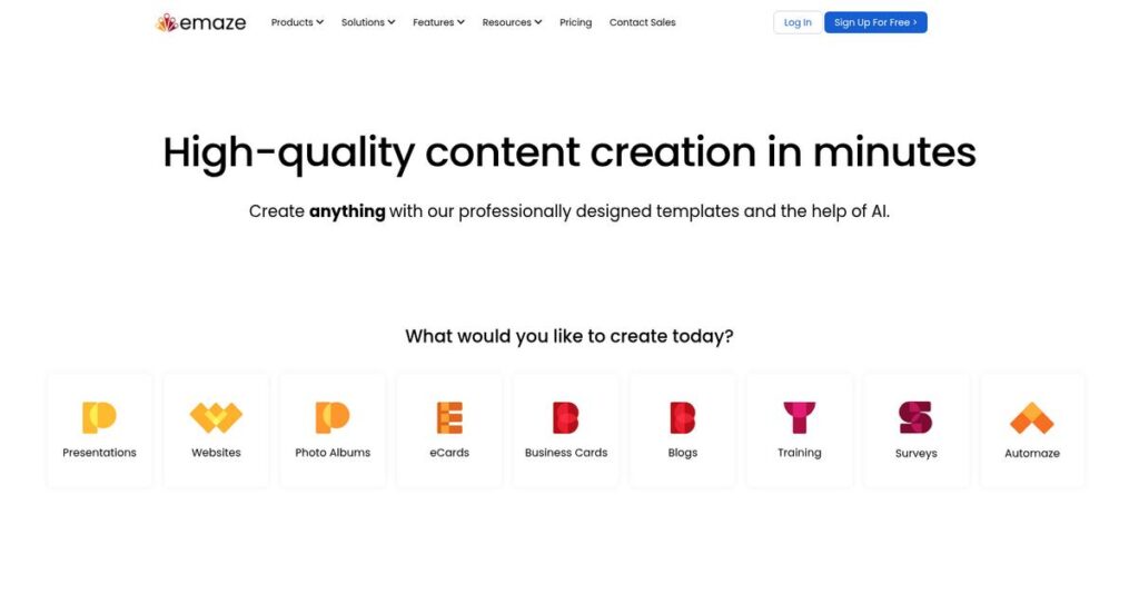 emaze Homepage