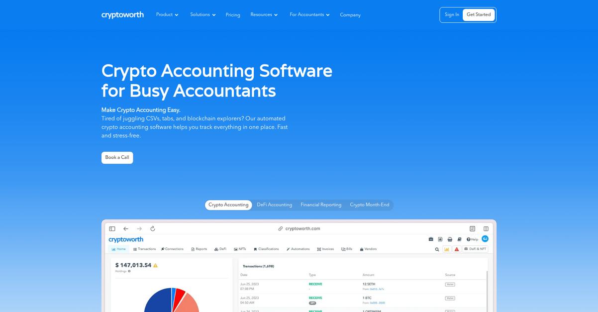 Cryptoworth Homepage