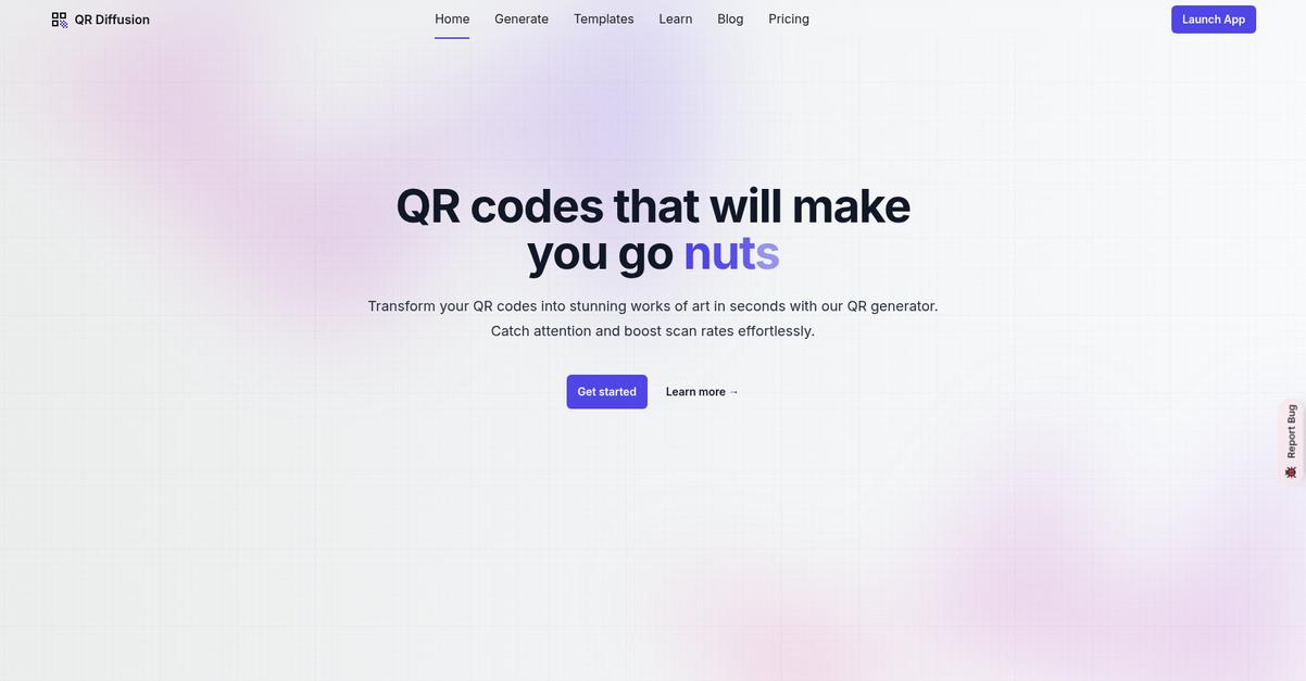Qr Diffusion Homepage