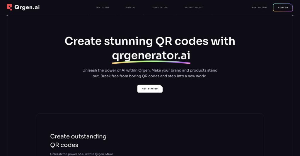 QR Gen AI Homepage